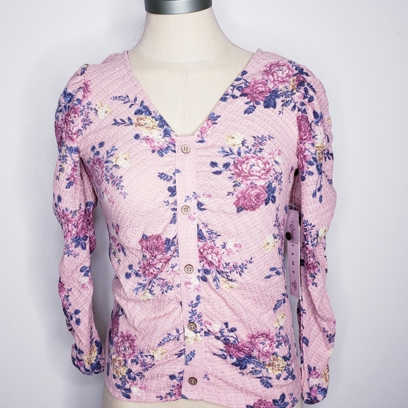 Crave fame floral rose multi top - Picture 4 of 4